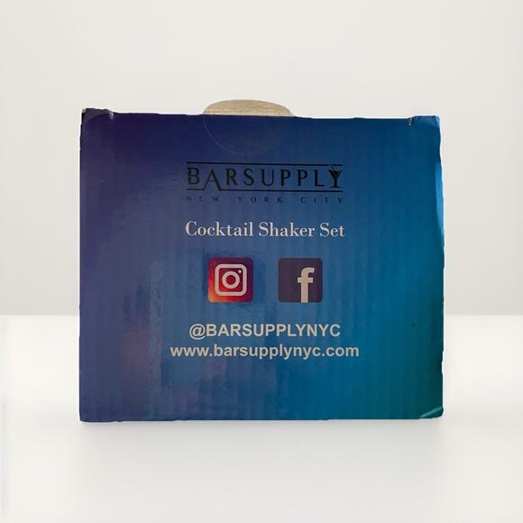 NIB Professional Boston Cocktail Shaker 4-Piece Set - Rainbow Chrome MSRP $85 - Picture 6 of 9